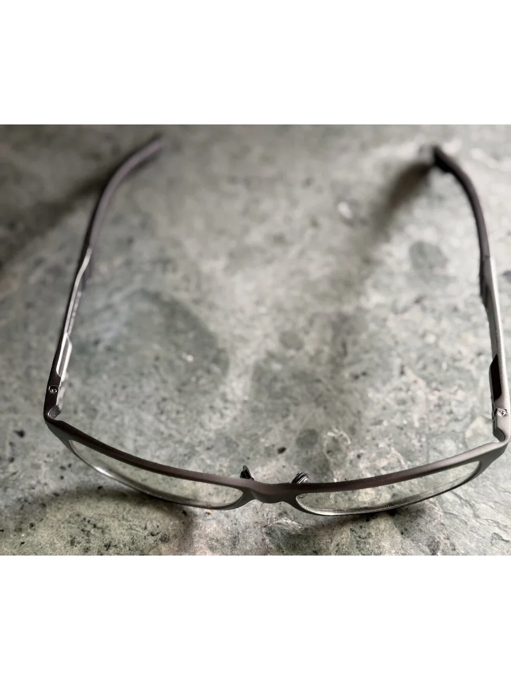 ANYLUV TC4571-2 Grey Blue Light Blocking Glasses Gunmetal Grey Carbon Made Italy
